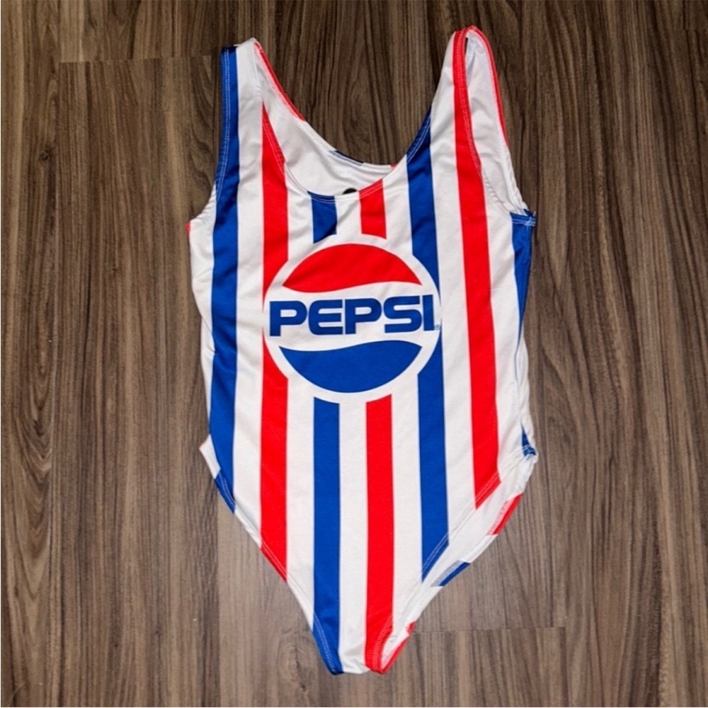 Pepsi Logo One-Piece with Bold Stripes